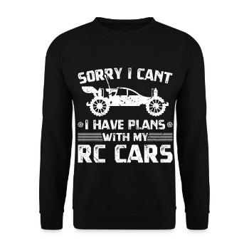 RC Auto Hobby Ferngesteuertes Auto - Unisex Pullover - Schwarz - Vorne - Alina (178cm) & Michal (187cm)