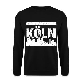 Köln Skyline - Unisex Pullover - Schwarz - Vorne - Alina (178cm) & Michal (187cm)