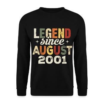 August 2001 Anniversary August 2001 - August 2001 - Unisex Sweatshirt - black - Front - Alina (178cm) & Michal (187cm)