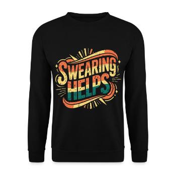 Swearing Helps 10 - Unisex Pullover - Schwarz - Vorne - Alina (178cm) & Michal (187cm)