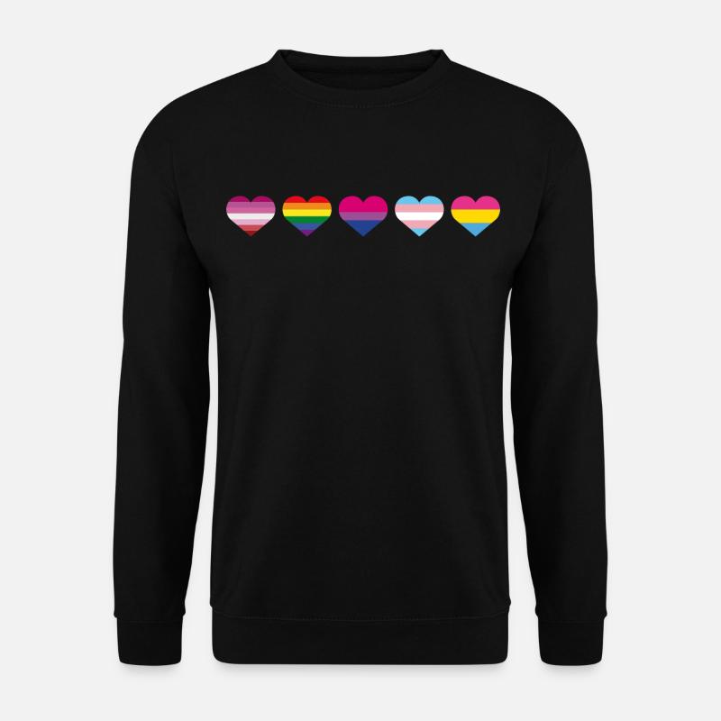 Regenbogen Herz - Unisex Pullover - Schwarz