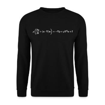 Navier Stokes Equation Nerdy Physics Fluid Mech - Unisex Sweatshirt - black - Front - Alina (178cm) & Michal (187cm)