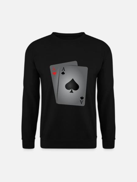 Two aces poker - Unisex Sweatshirt - black