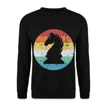 Schach Springer - Unisex Pullover - Schwarz - Vorne - Alina (178cm) & Michal (187cm)