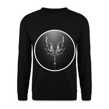 Engel - Unisex Pullover - Schwarz - Vorne - Alina (178cm) & Michal (187cm)