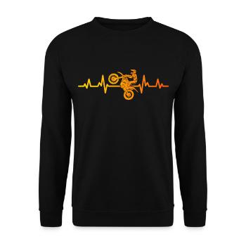 Motocross Fun Dirtbike Motorsport Motorcycle - Unisex Sweatshirt - black - Front - Alina (178cm) & Michal (187cm)