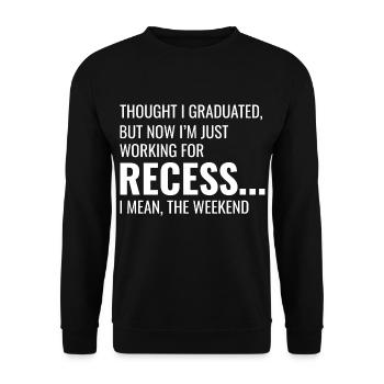Arbeit Memes Büro-Humor Arbeitsplatz Lustig - Unisex Pullover - Schwarz - Vorne - Alina (178cm) & Michal (187cm)