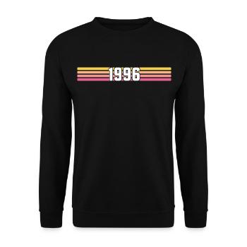 Vintage 1996 retro 1996 sunset 1996 - Unisex Pullover - Schwarz - Vorne - Alina (178cm) & Michal (187cm)