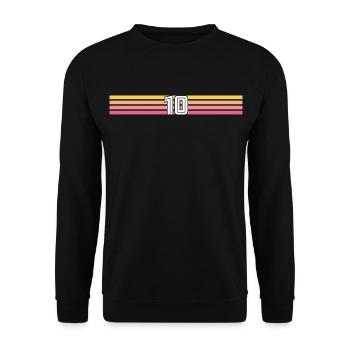 10 Trikotnummer 10 – 10-jähriges Jubiläum - Unisex Pullover - Schwarz - Vorne - Alina (178cm) & Michal (187cm)
