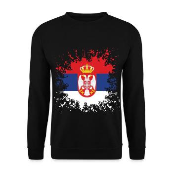 La couleur du drapeau serbe - Sweat-shirt Unisexe - noir - Devant - Alina (178cm) & Michal (187cm)