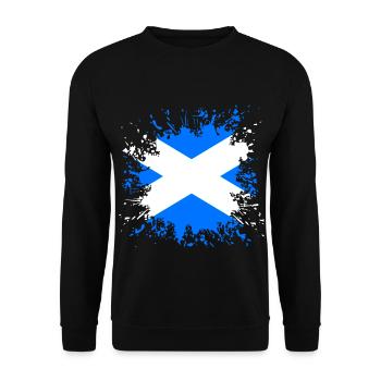 Scotland flag color splashes - Unisex Sweatshirt - black - Front - Alina (178cm) & Michal (187cm)