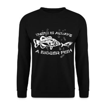 Il y a toujours un plus gros poisson requin poisson mer océan - Sweat-shirt Unisexe - noir - Devant - Alina (178cm) & Michal (187cm)