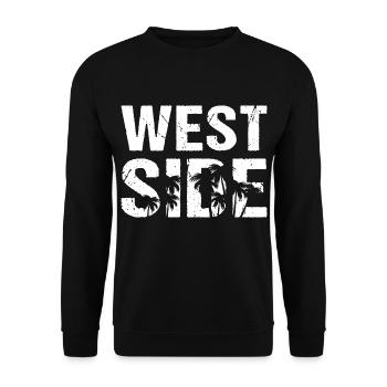 Westside Palmen Kalifornien - Unisex Pullover - Schwarz - Vorne - Alina (178cm) & Michal (187cm)