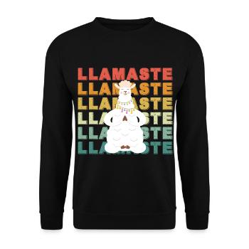 Meditation, Zen Yoga and Pilates - Unisex Sweatshirt - black - Front - Alina (178cm) & Michal (187cm)
