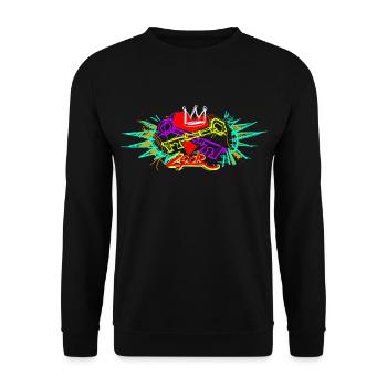 Schlüssel zum Herzen - Unisex Pullover - Schwarz - Vorne - Alina (178cm) & Michal (187cm)