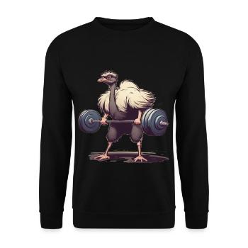 Strauß - Unisex Pullover - Schwarz - Vorne - Alina (178cm) & Michal (187cm)