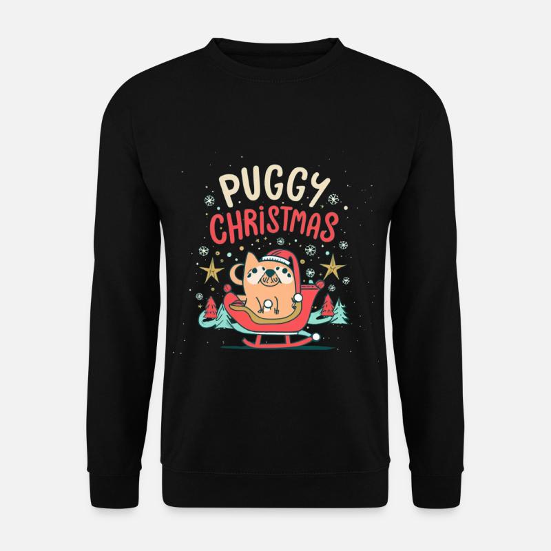 Mops - Unisex Pullover - Schwarz