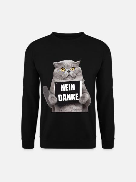 Nein Danke Katze - Unisex Pullover - Schwarz