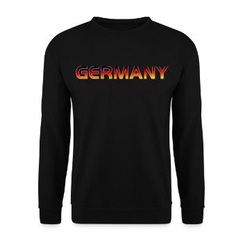 Germany Football Fan Flag Shirt Deutschland Gift - Unisex Sweatshirt - black - Front - Alina (178cm) & Michal (187cm)