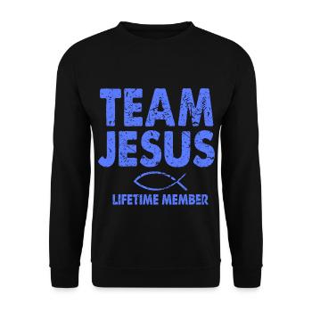 Jesus - Unisex Sweatshirt - black - Front - Alina (178cm) & Michal (187cm)