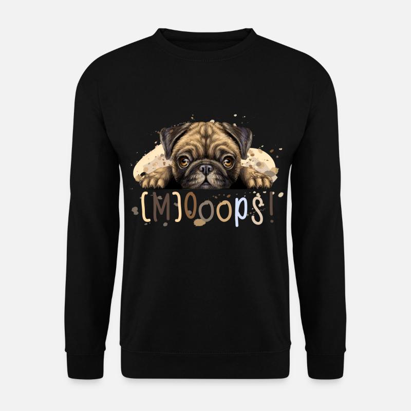 Mops (Ooops!-Edition) - Unisex Pullover - Schwarz