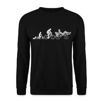 Vélo couché Evolution - Sweat-shirt Unisexe - noir - Devant - Alina (178cm) & Michal (187cm)