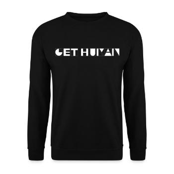 Get Human - Unisex Pullover - Schwarz - Vorne - Alina (178cm) & Michal (187cm)
