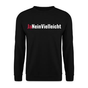 Antrag Verlobung Junggesellenabschied Geschenk - Unisex Pullover - Schwarz - Vorne - Alina (178cm) & Michal (187cm)