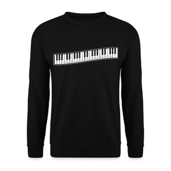Piano Keyboard Keyboard Music Lovers - Unisex Sweatshirt - black - Front - Alina (178cm) & Michal (187cm)