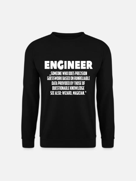 Engineer definition funny humor gift - Unisex Sweatshirt - black