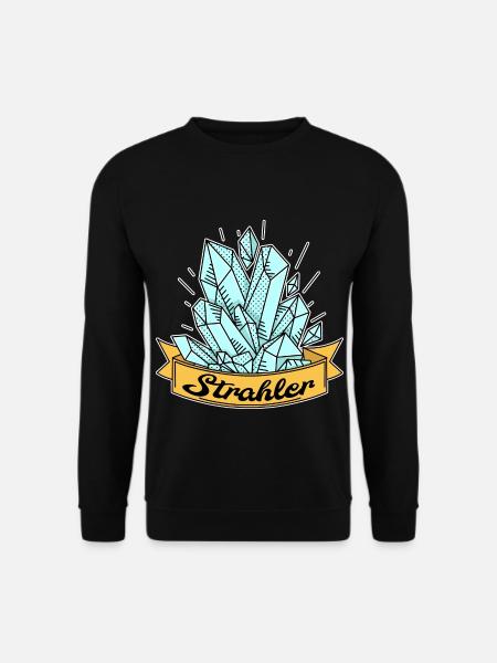 Strahler Geologie Kristall Mineralien Geschenk - Unisex Pullover - Schwarz