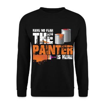 Peintre et vernisseur, le métier le meilleur et le plus ennuyeux - Sweat-shirt Unisexe - noir - Devant - Alina (178cm) & Michal (187cm)
