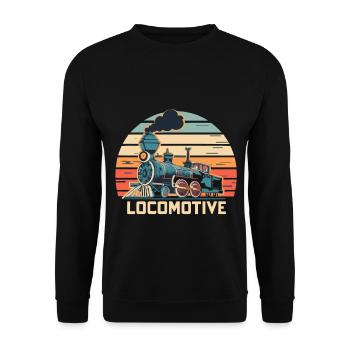Lokomotive - Unisex Pullover - Schwarz - Vorne - Alina (178cm) & Michal (187cm)