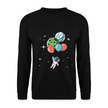 Kosmonaut - Unisex Pullover - Schwarz - Vorne - Alina (178cm) & Michal (187cm)