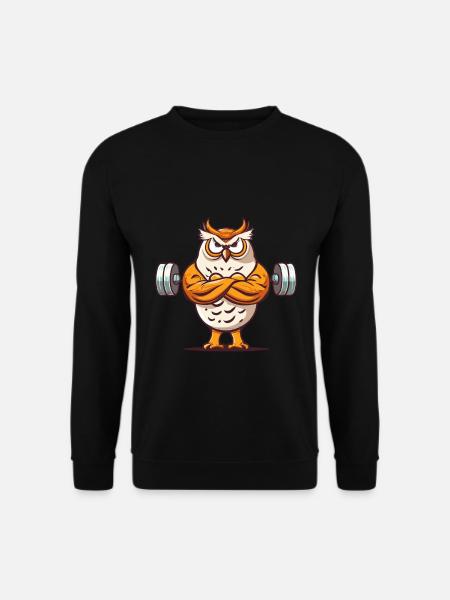 Eule - Unisex Pullover - Schwarz