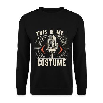 Mikrofon - Unisex Pullover - Schwarz - Vorne - Alina (178cm) & Michal (187cm)