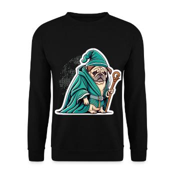 Zauberer - Unisex Pullover - Schwarz - Vorne - Alina (178cm) & Michal (187cm)