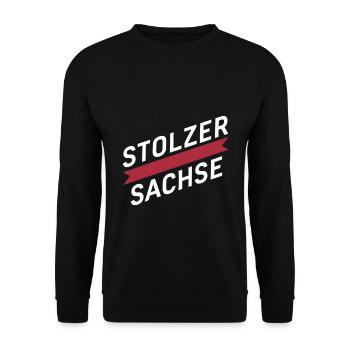 Proud Saxon Saxony Homeland Love Identity - Unisex Sweatshirt - black - Front - Alina (178cm) & Michal (187cm)