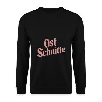 Ost Schnitte - Stolze Frau Aus Ostdeutschland - Unisex Pullover - Schwarz - Vorne - Alina (178cm) & Michal (187cm)