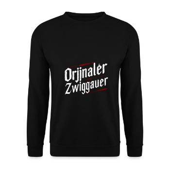 Original Zwiggaauer Zwickau Home Pride - Sweat-shirt Unisexe - noir - Devant - Alina (178cm) & Michal (187cm)