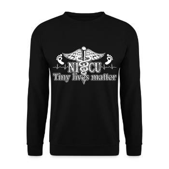 Nicu Nurse Nicu Nurse Tiny Lives Matter - Unisex Sweatshirt - black - Front - Alina (178cm) & Michal (187cm)