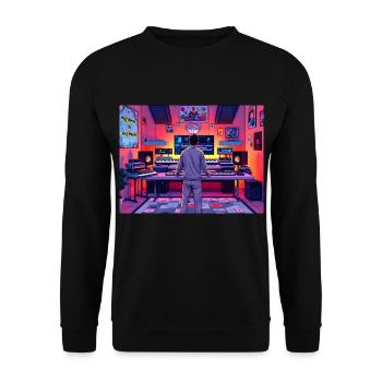 My Home is My Studio No.11 - Unisex Sweatshirt - black - Front - Alina (178cm) & Michal (187cm)