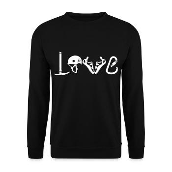 Love Climbing - Unisex Sweatshirt - black - Front - Alina (178cm) & Michal (187cm)