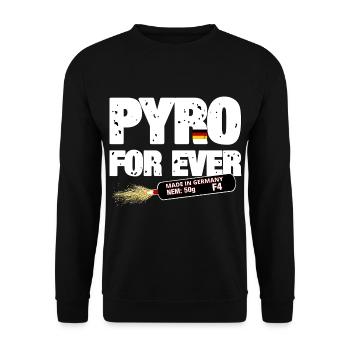 Pyro For Ever - Unisex Sweatshirt - black - Front - Alina (178cm) & Michal (187cm)