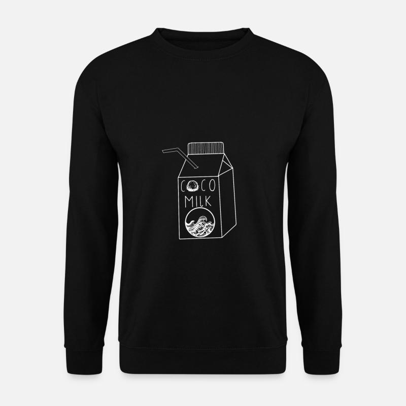Kokosnussmilch Kokos Milch Milchpackung vegan Soja - Unisex Pullover - Schwarz