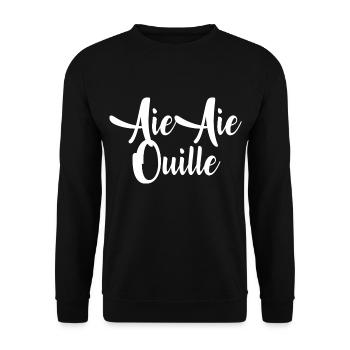 OuchEar - Unisex Sweatshirt - black - Front - Alina (178cm) & Michal (187cm)