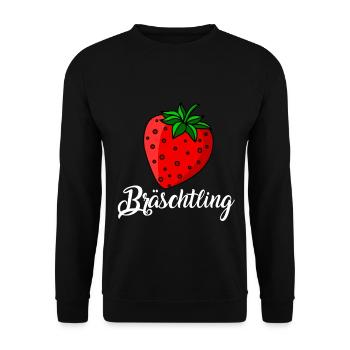 schwäbischer Dialekt - Bräschtling schwabenland - Unisex Pullover - Schwarz - Vorne - Alina (178cm) & Michal (187cm)