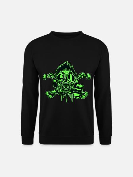 Cooles Gasmaske Graffiti Urban Shirt Geschenk - Unisex Pullover - Schwarz