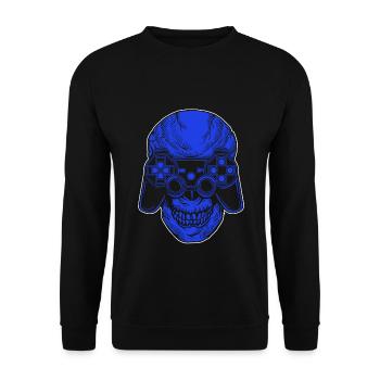 Cadeau de crâne de contrôleur de manette de jeu - Sweat-shirt Unisexe - noir - Devant - Alina (178cm) & Michal (187cm)