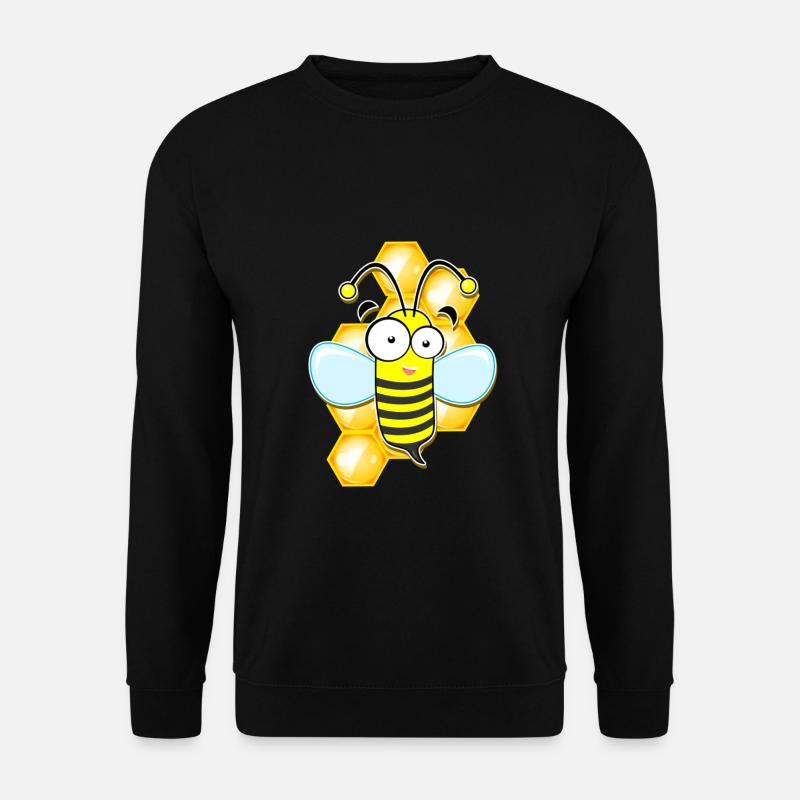 Lustiges Biene Honigbiene Honigwabe Honig Geschenk - Unisex Pullover - Schwarz